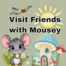 Visit Friends with Mousey Step into a cozy woodland world and meet her friends who live in charming mushroom houses! This delightful coloring book is filled with simple, bold designs perfect for younger children, beginners, or anyone who enjoys relaxing with a touch of whimsy.